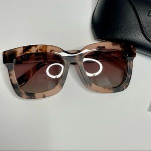 NWOT Diff Eyewear Carson Himalayan Tortoise/Rose Sunglasses 53mm Polarized